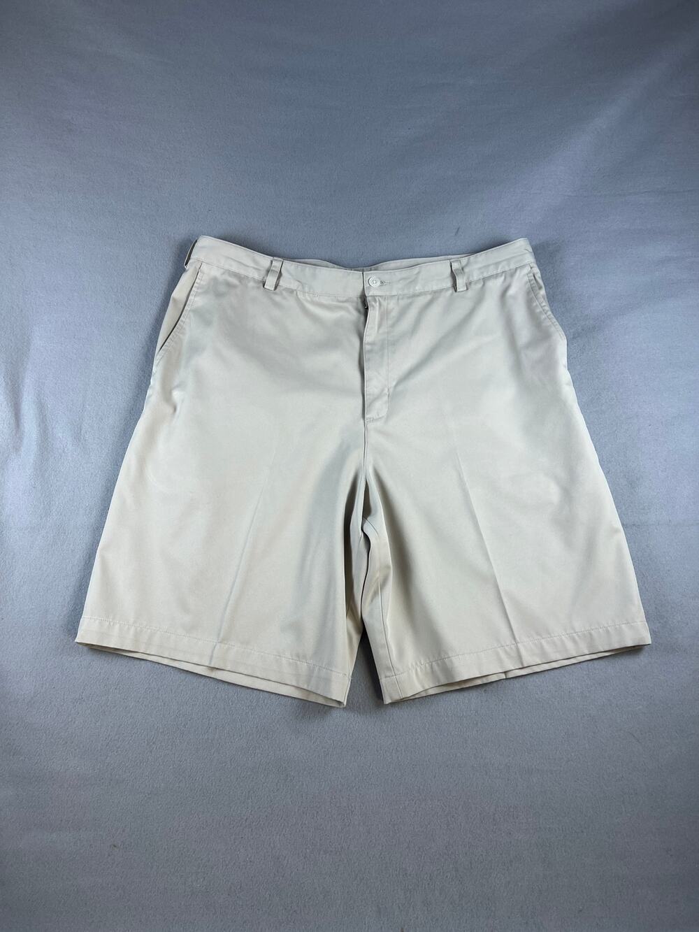 Nike Golf Fit Dry Shorts Mens 38 Tan Flat Front Regular Fit Classic Sports